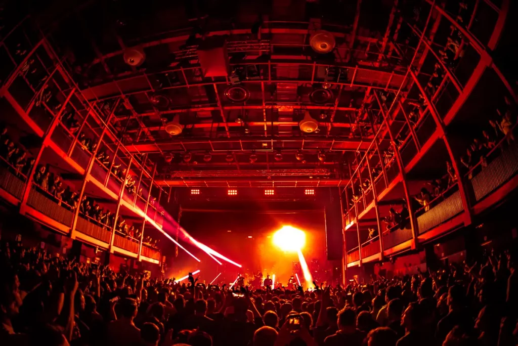 Concert audience inside Ancienne Belgique in Brussels